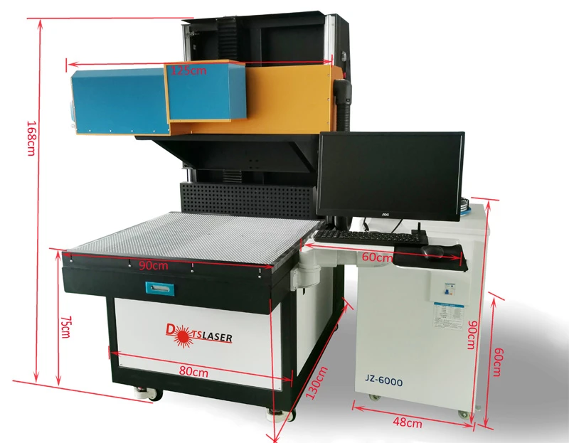 dimensioner af CO<sub>2</sub> galvo laser-2 dimensions of CO<sub>2</sub>galvo laser-2