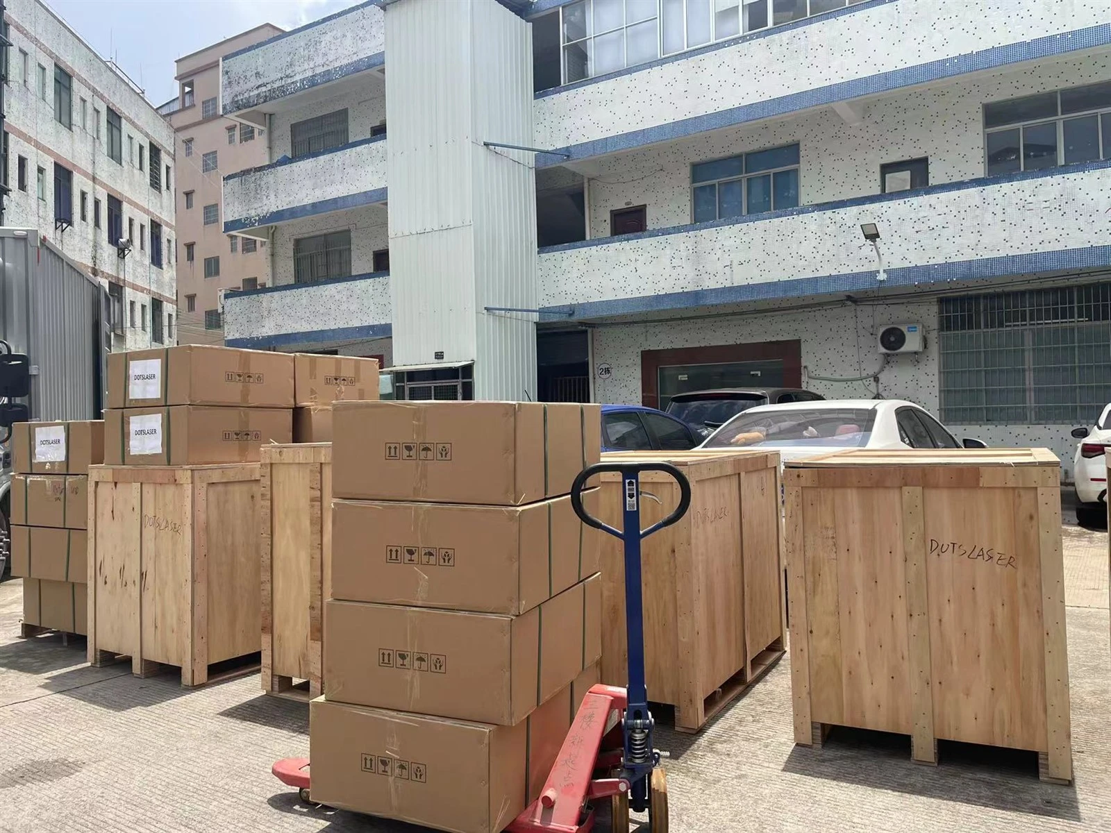 Laser machine package and delivery